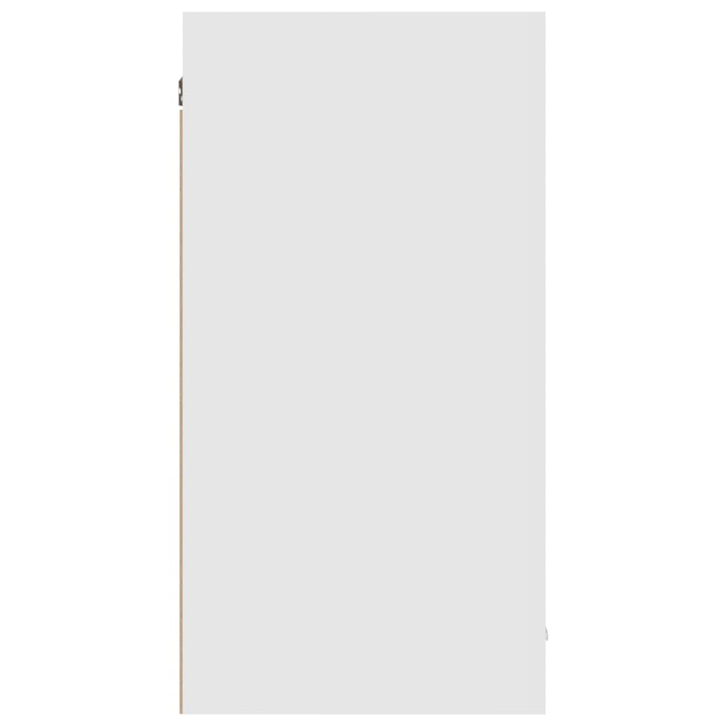 Armário de parede 80x31x60cm derivados madeira branco brilhante