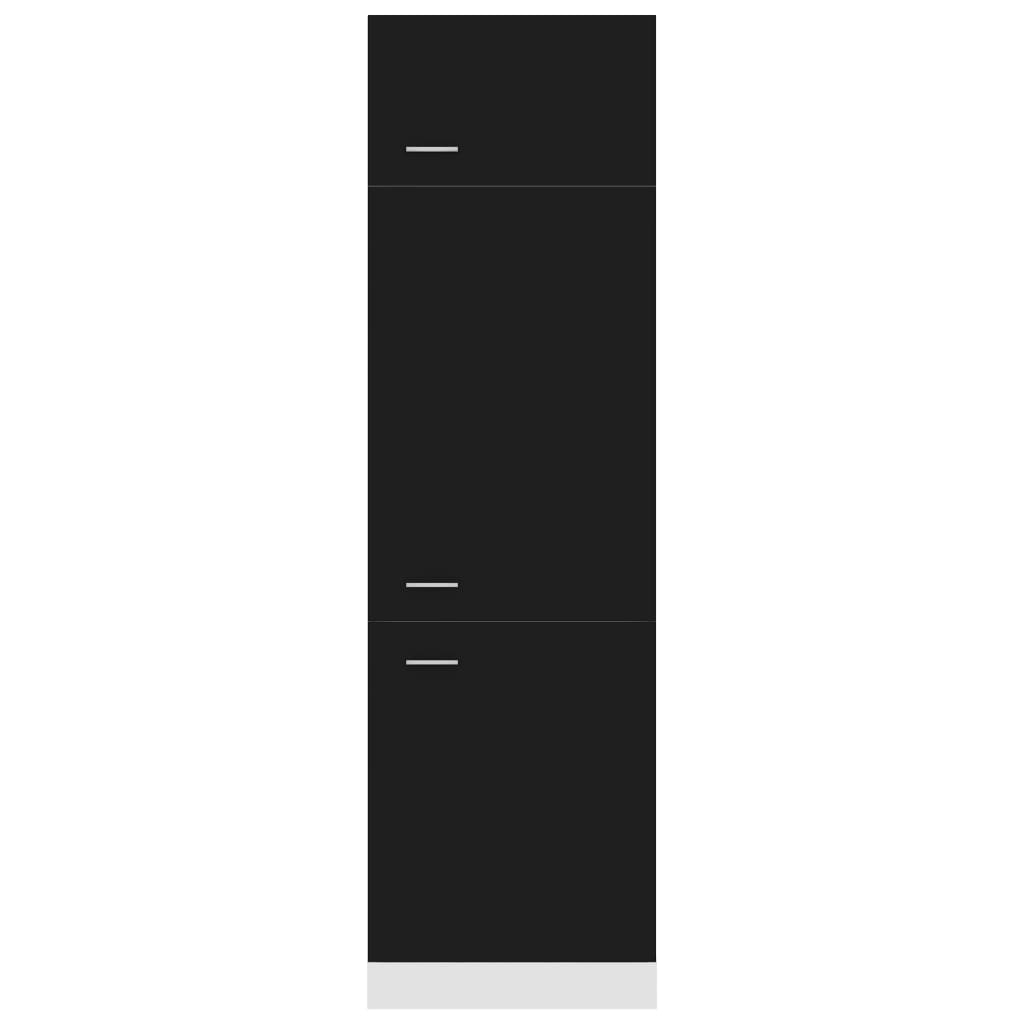 Armário para frigorífico 60x57x207cm derivados madeira preto