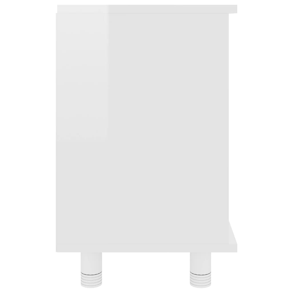 Armário casa de banho 60x32x53,5 cm contrapl. branco brilhante