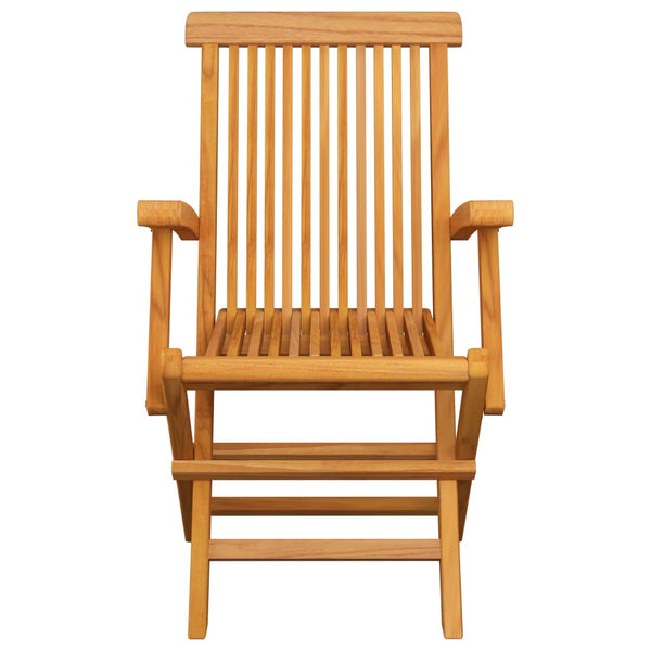 Cadeiras de jardim 3 pcs madeira de teca maciça