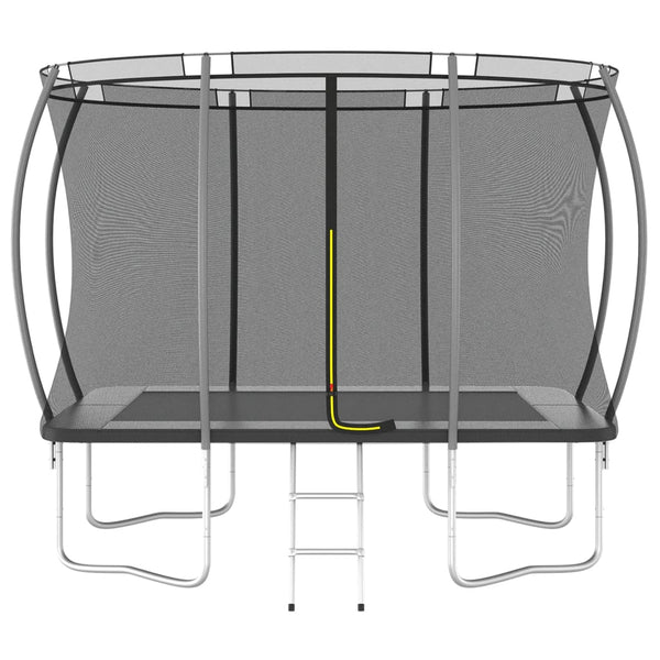 Conjunto de trampolim retangular 274x183x76 cm 150 kg