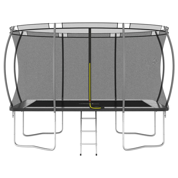 Conjunto de trampolim retangular 335x244x90 cm 150 kg