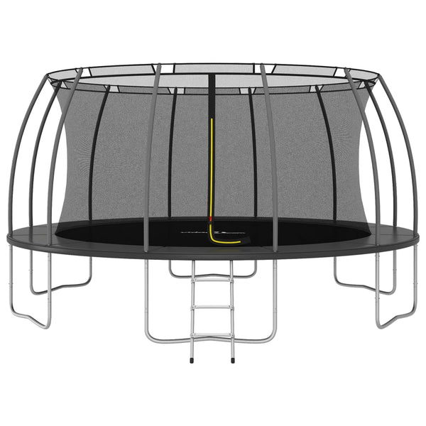Conjunto de trampolim redondo 488x90 cm 150 kg