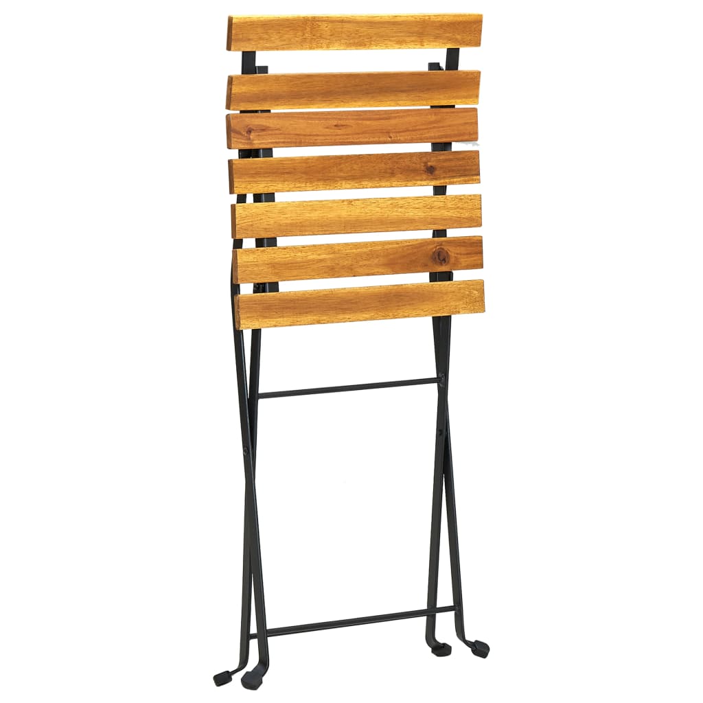 Cadeira de bistrô dobrável 4 pcs madeira de acácia maciça