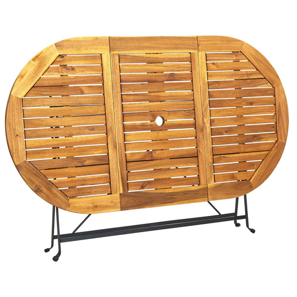 Mesa de jardim oval 160x85x74 cm madeira de acácia maciça