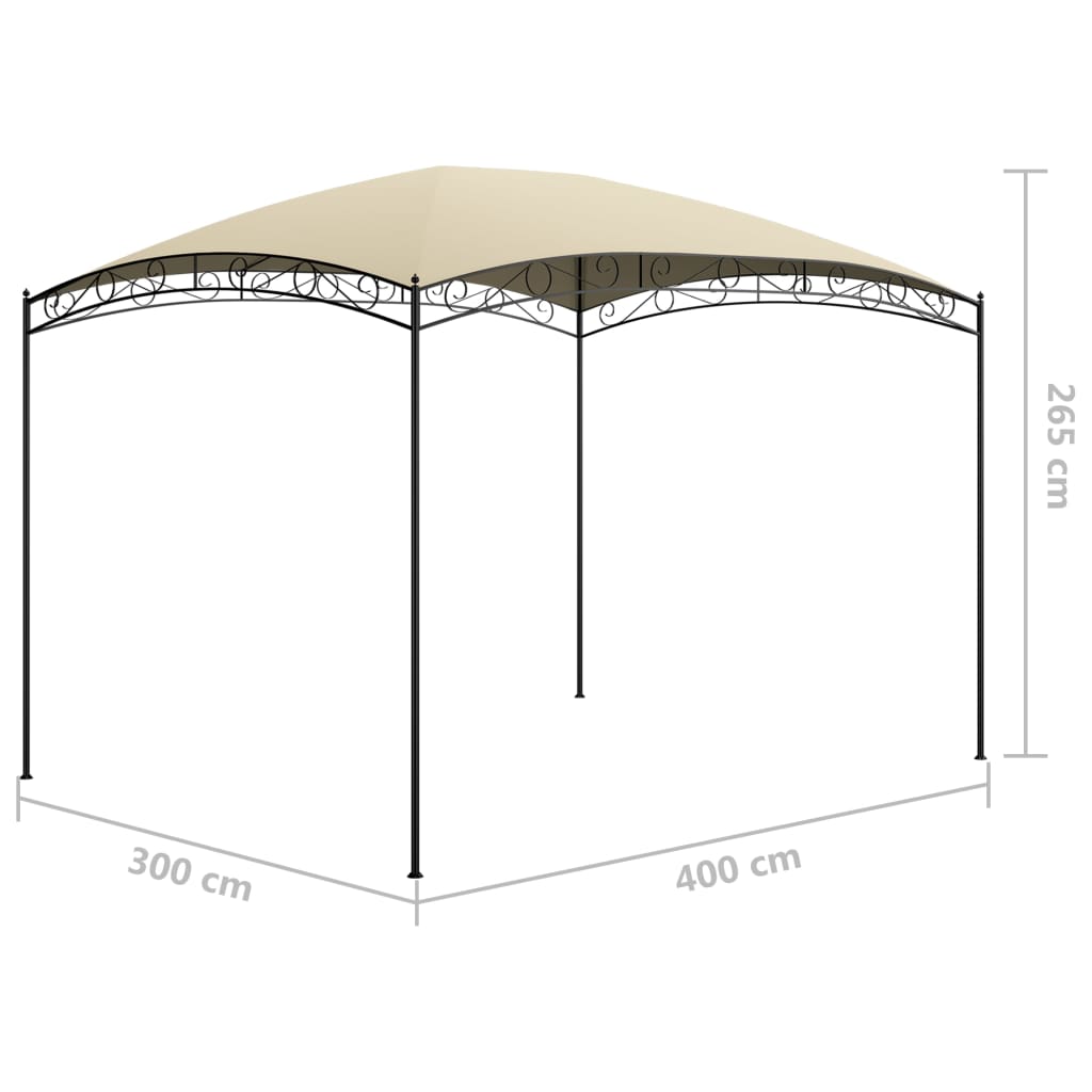 Gazebo 3x4x2,65 m 180 g/m² creme