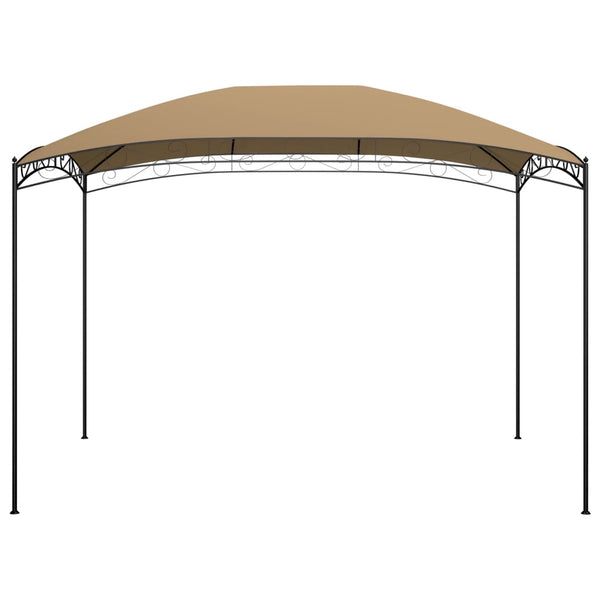 Gazebo 3x4x2,65 m 180 g/m² cinzento-acastanhado