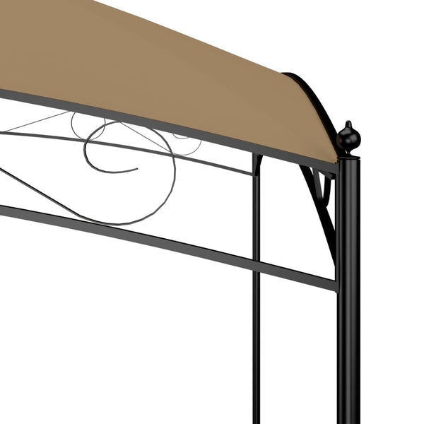 Gazebo 3x4x2,65 m 180 g/m² cinzento-acastanhado