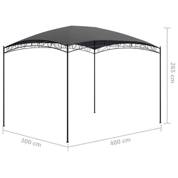 Gazebo 3x4x2,65 m 180 g/m² antracite