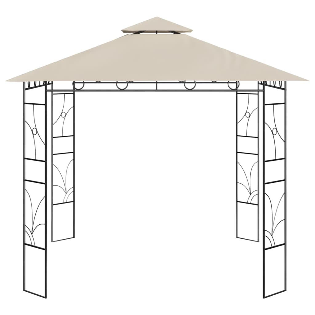 Gazebo 3x3x2,7 m 160 g/m² cor creme