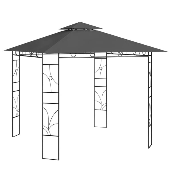 Gazebo 3x3x2,7 m 160 g/m² antracite