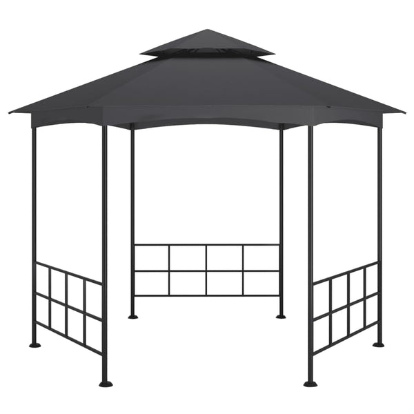 Gazebo com paredes laterais 3,1x2,7 m antracite