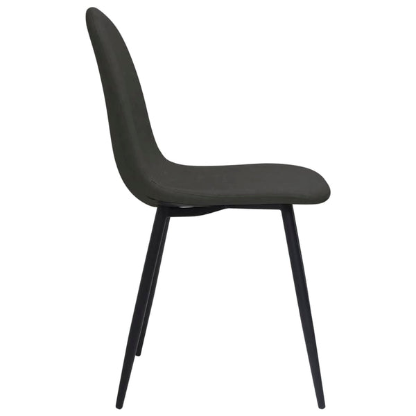 Cadeiras de jantar 4 pcs couro artificial preto