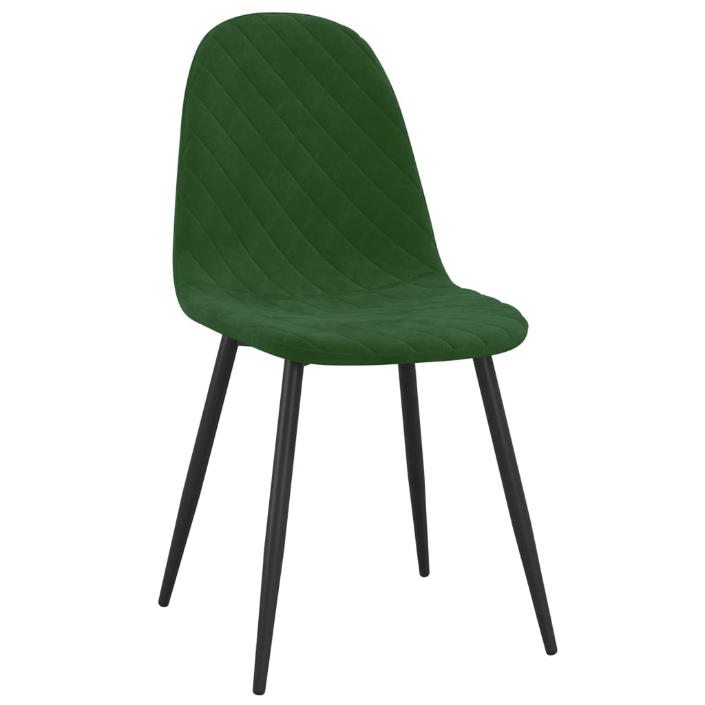 Cadeiras de jantar 2 pcs veludo verde-escuro