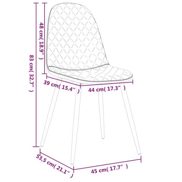 Cadeiras de jantar 4 pcs veludo cinzento-escuro