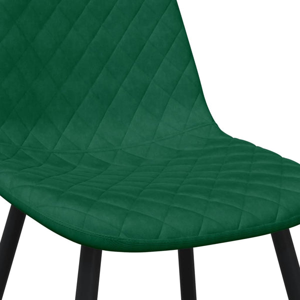 Cadeiras de jantar 4 pcs veludo verde-escuro