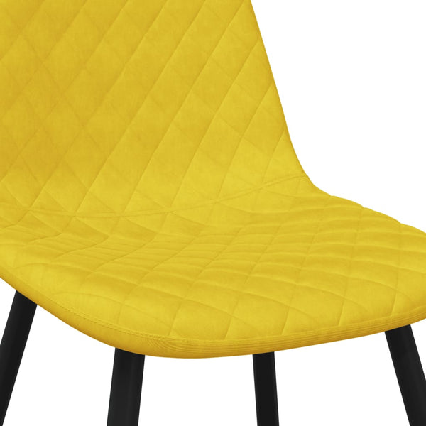 Cadeiras de jantar 4 pcs veludo amarelo mostarda