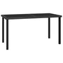 Mesa de jantar jardim 140x70x73 cm vime PE preto