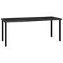 Mesa de jantar jardim 180x70x73 cm vime PE preto