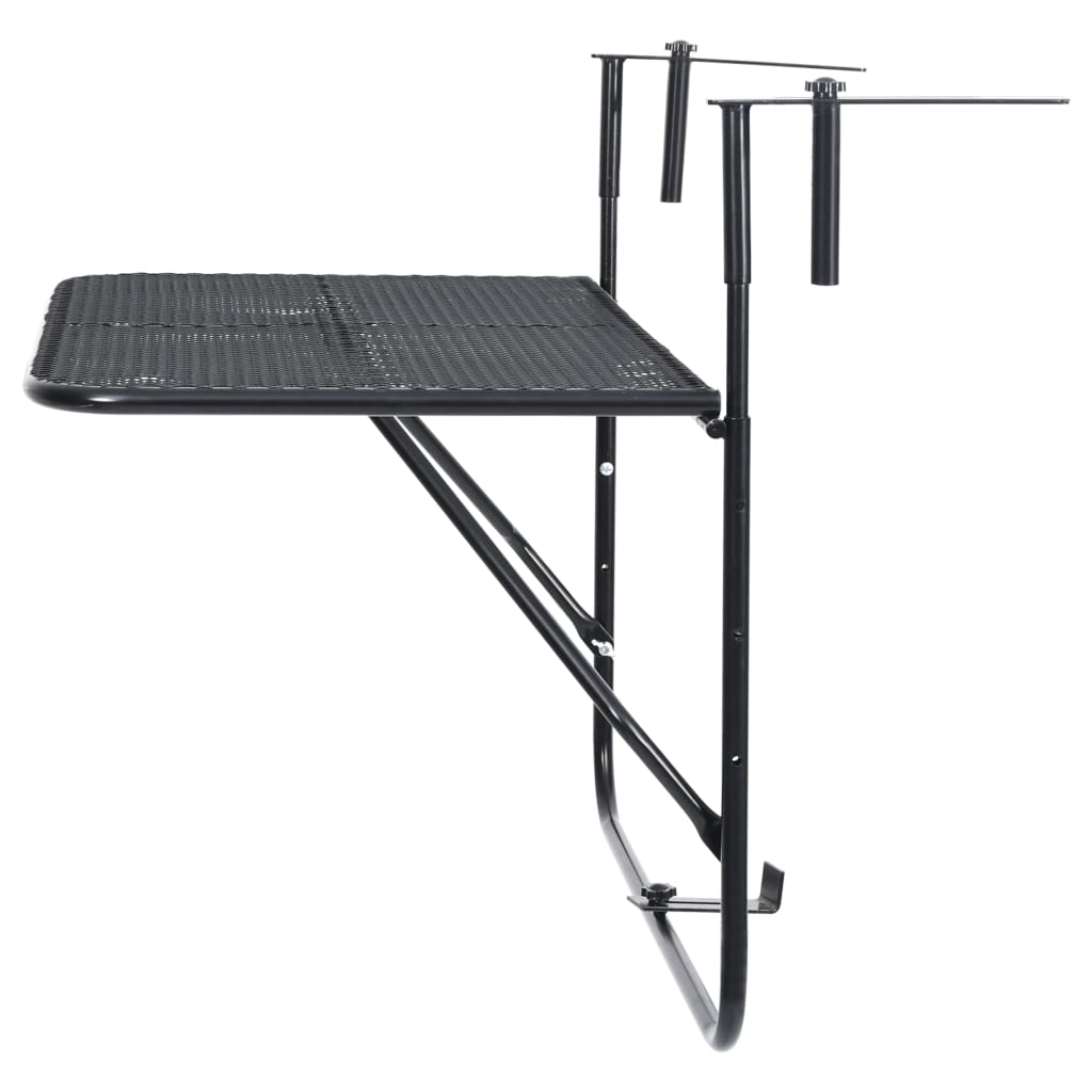 Mesa para varanda 60x40 cm aço preto