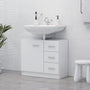 Armário de lavatório 63x30x54 cm derivados de madeira branco