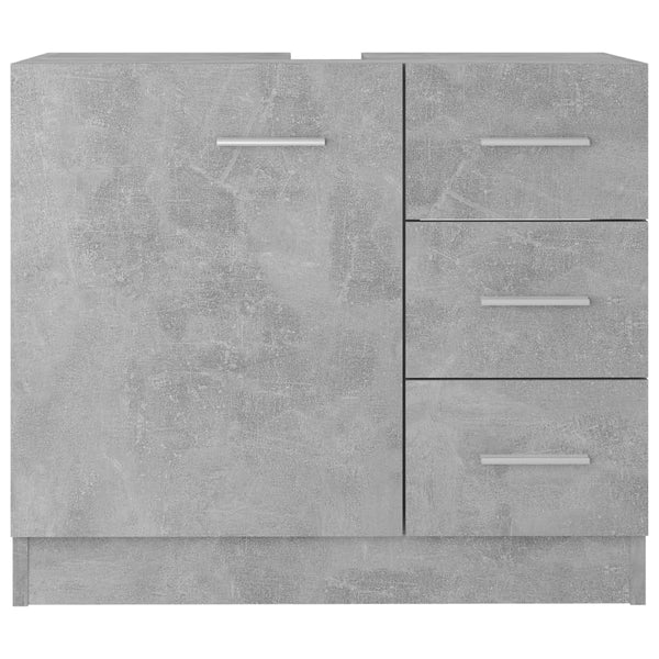 Armário de lavatório derivados de madeira cinzento cimento