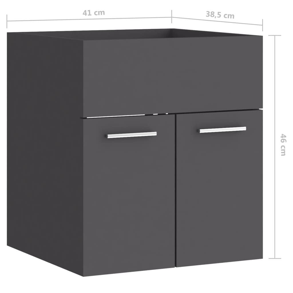 Armário lavatório 41x38,5x46 cm derivados de madeira cinza