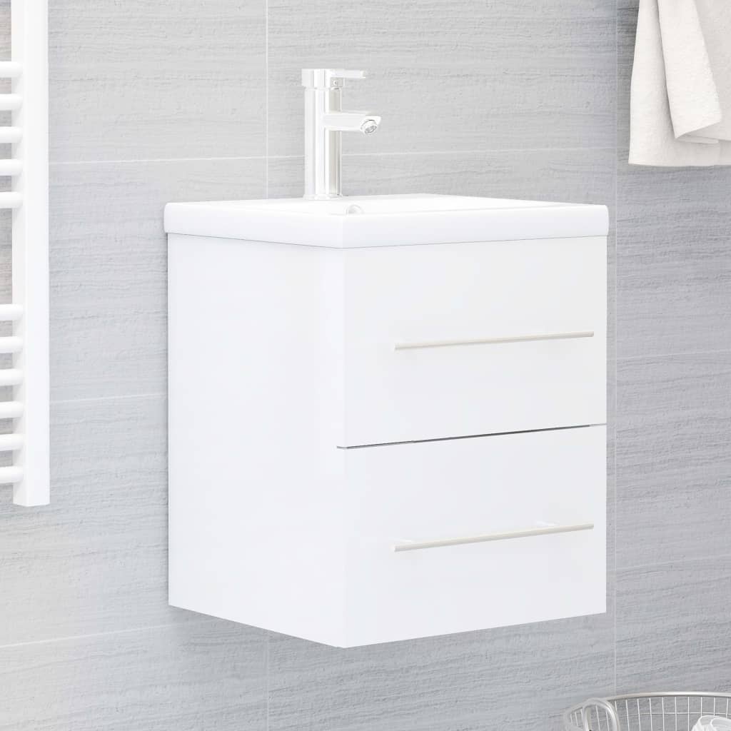 Armário p/ lavatório derivados de madeira branco brilhante