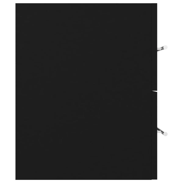 Armário lavatório 100x38,5x48 cm derivados de madeira preto
