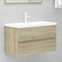 Armário de lavatório derivados de madeira carvalho sonoma