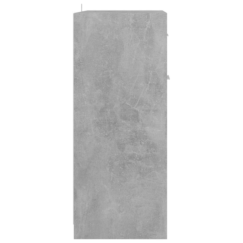 Armário de casa de banho 60x33x80cm contraplacado cinza cimento