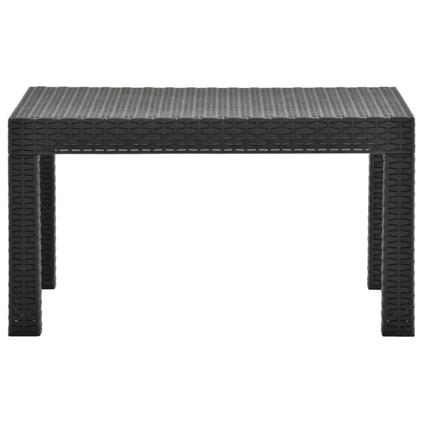 Mesa de jardim 58x58x41 cm vime PP antracite