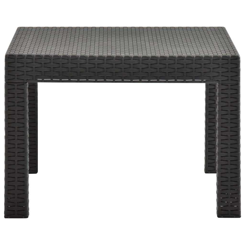 Mesa de jardim 58x58x41 cm vime PP antracite