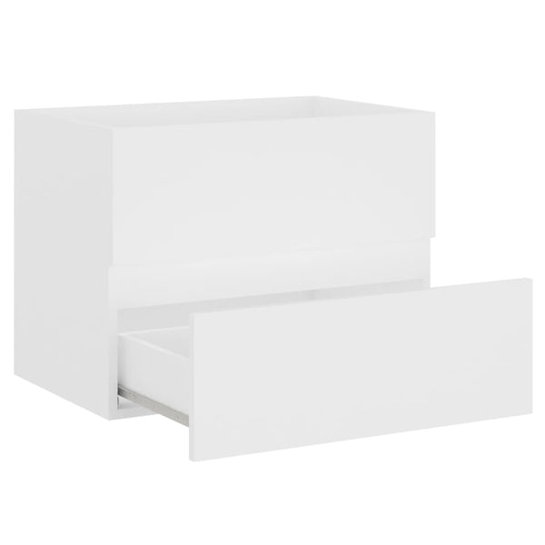 2 pcs conjunto de móveis de casa de banho contraplacado branco