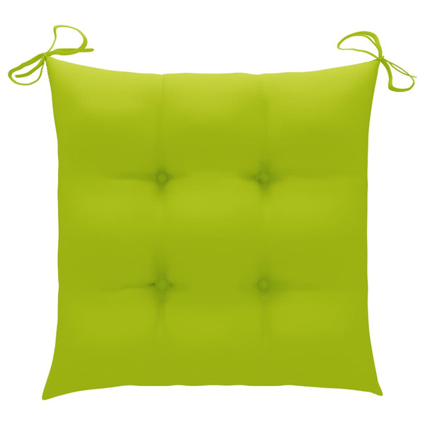 Cadeira de baloiço com almofadão verde brilhante teca maciça