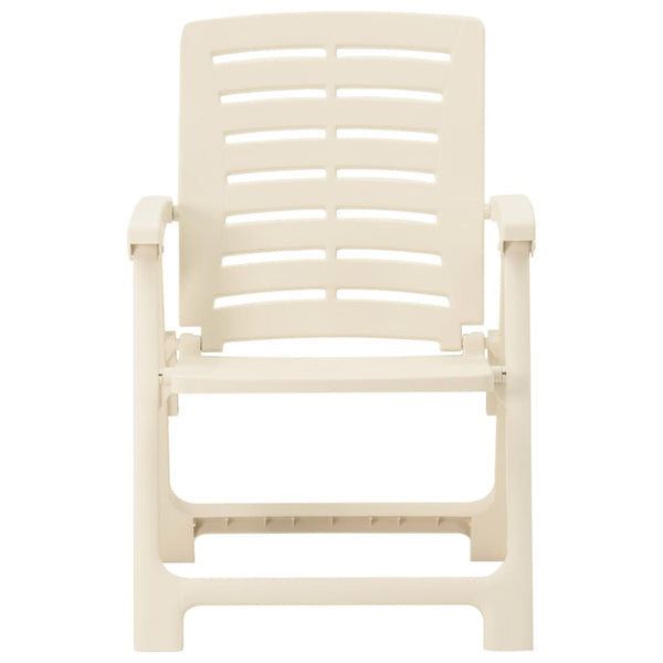 Cadeiras de jardim 4 pcs plástico branco