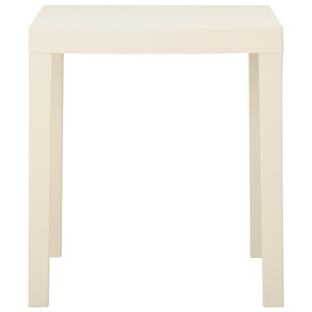 Mesa de jardim 79x65x72 cm plástico branco