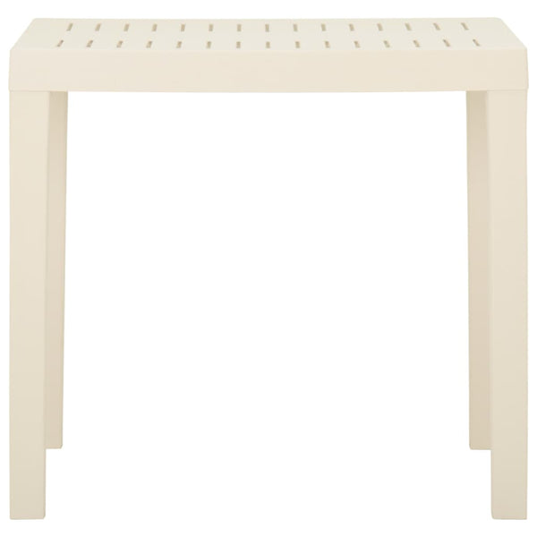 Mesa de jardim 79x65x72 cm plástico branco