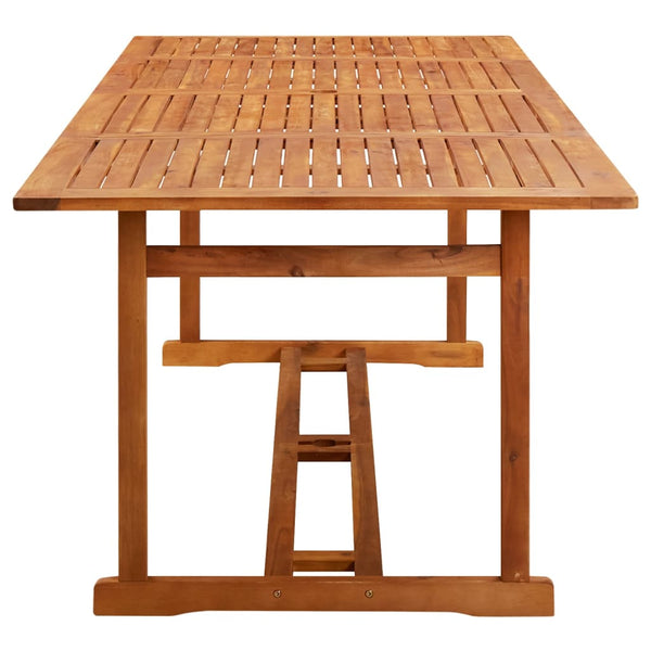 Mesa de jantar p/ jardim 220x90x75 cm madeira de acácia maciça