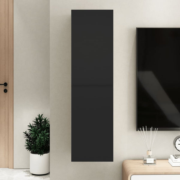 Móvel de TV 30,5x30x110 cm derivados de madeira preto