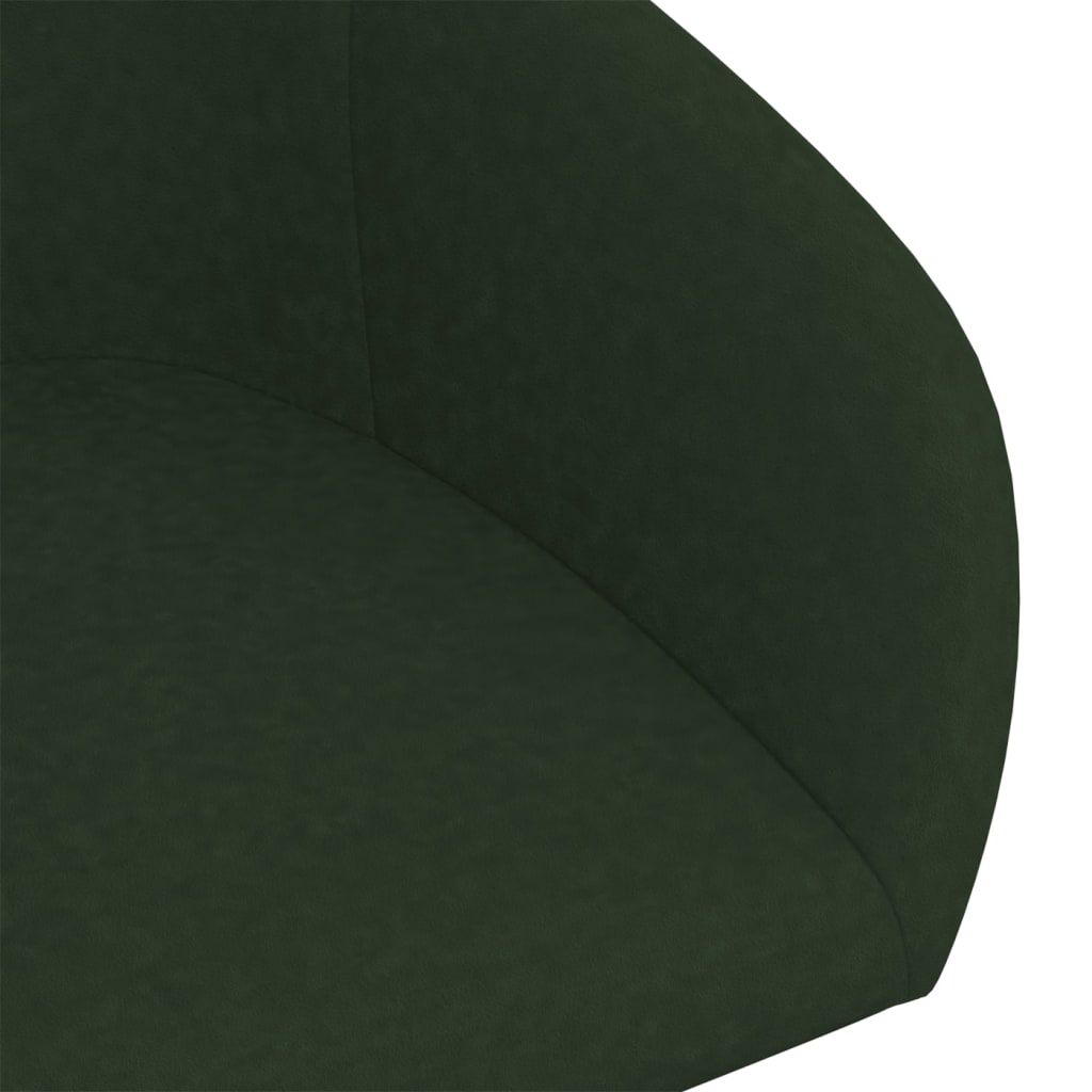 Cadeiras de jantar giratorias 2 pcs veludo verde-escuro