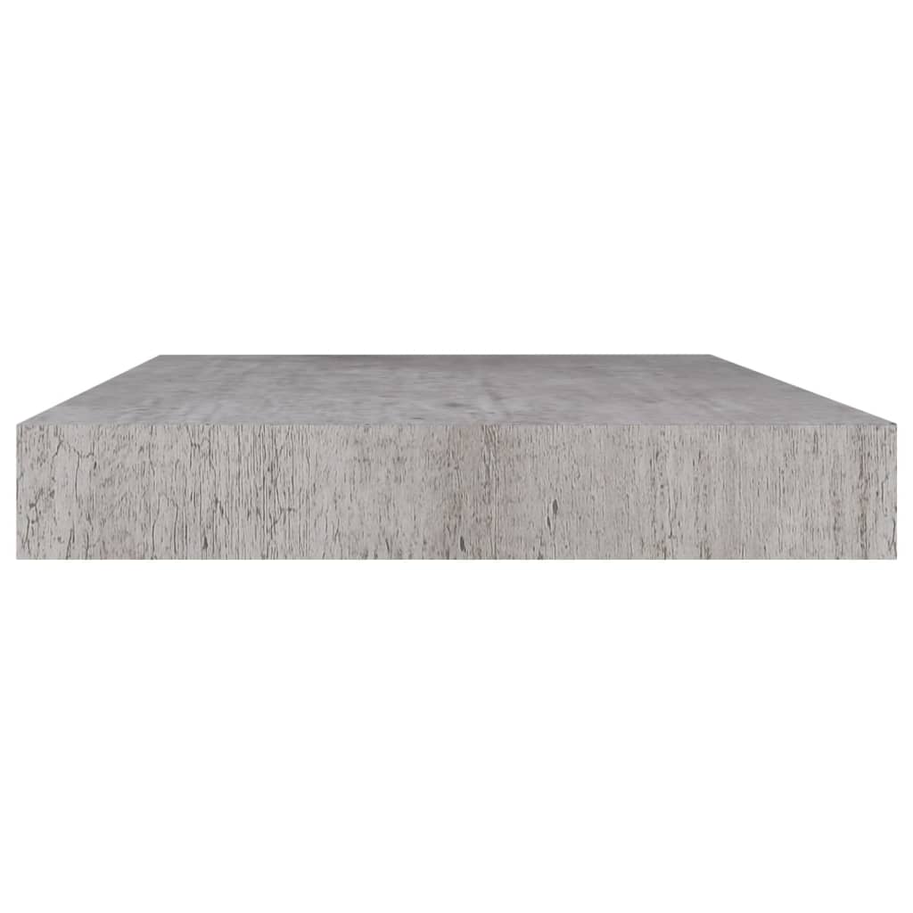 Prateleira de parede suspensa 40x23x3,8 cm MDF cinzento-cimento