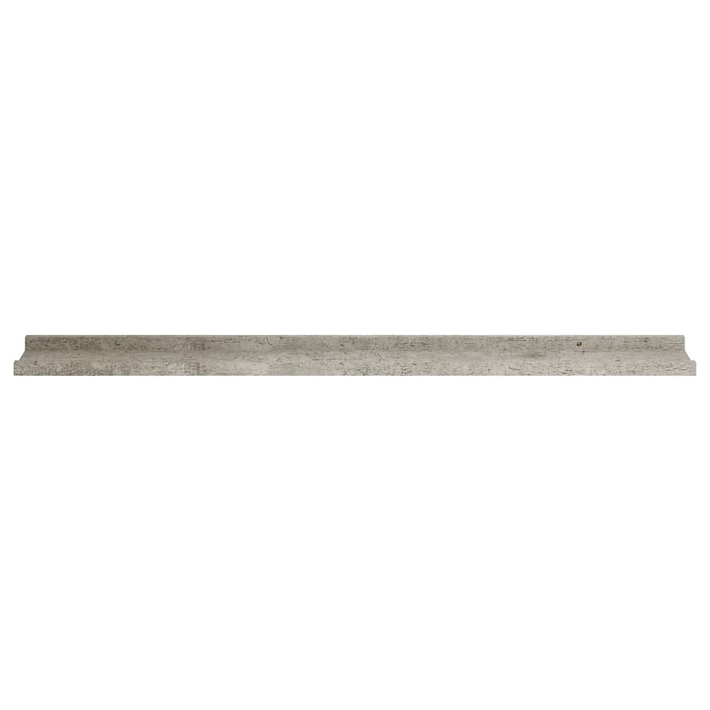 Prateleiras de parede 2 pcs 100x9x3 cm cinzento cimento