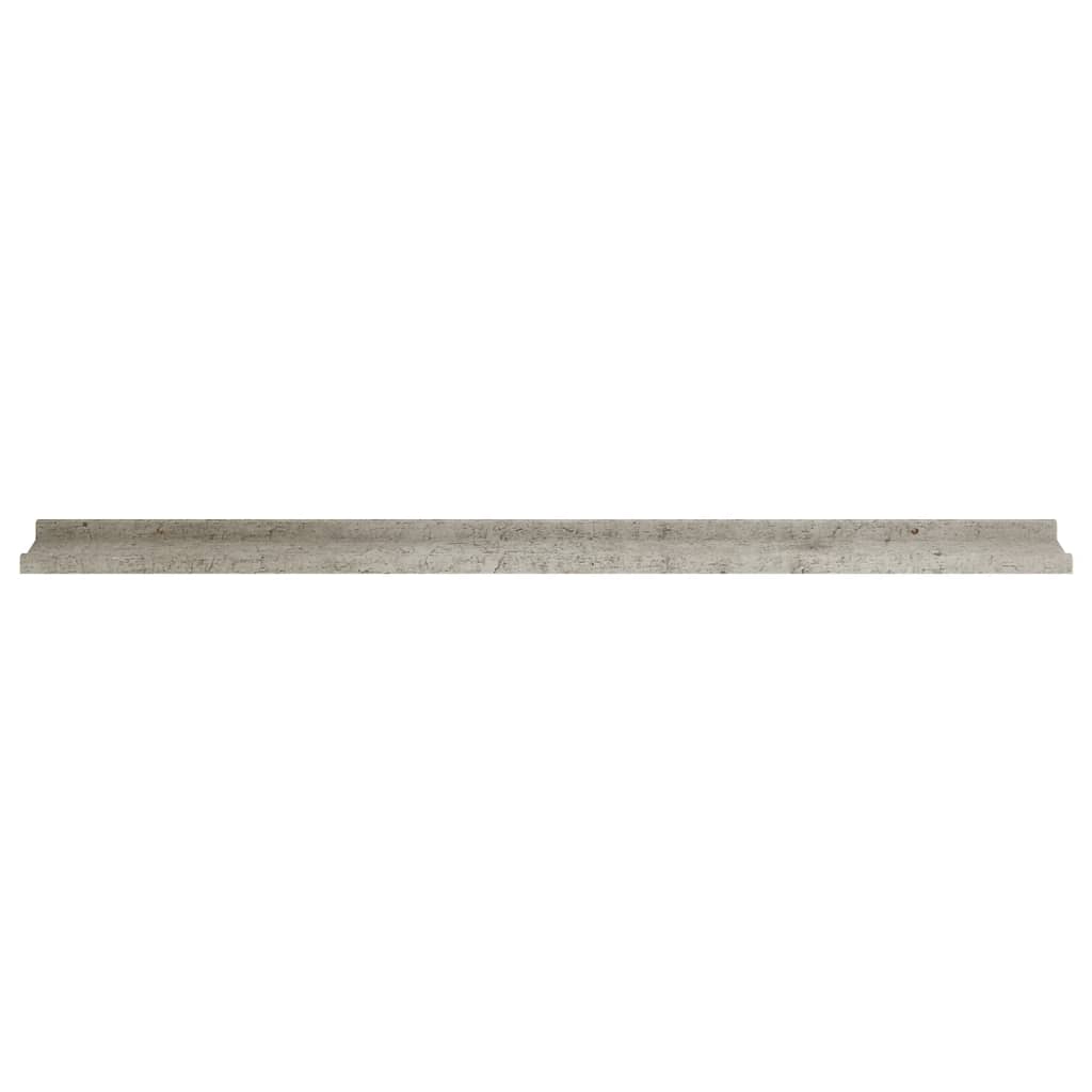 Prateleiras de parede 2 pcs 115x9x3 cm cinzento cimento
