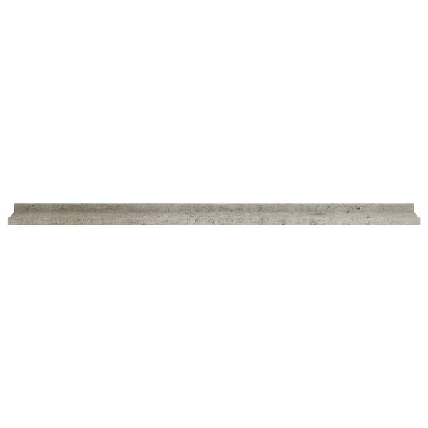 Prateleiras de parede 2 pcs 115x9x3 cm cinzento cimento