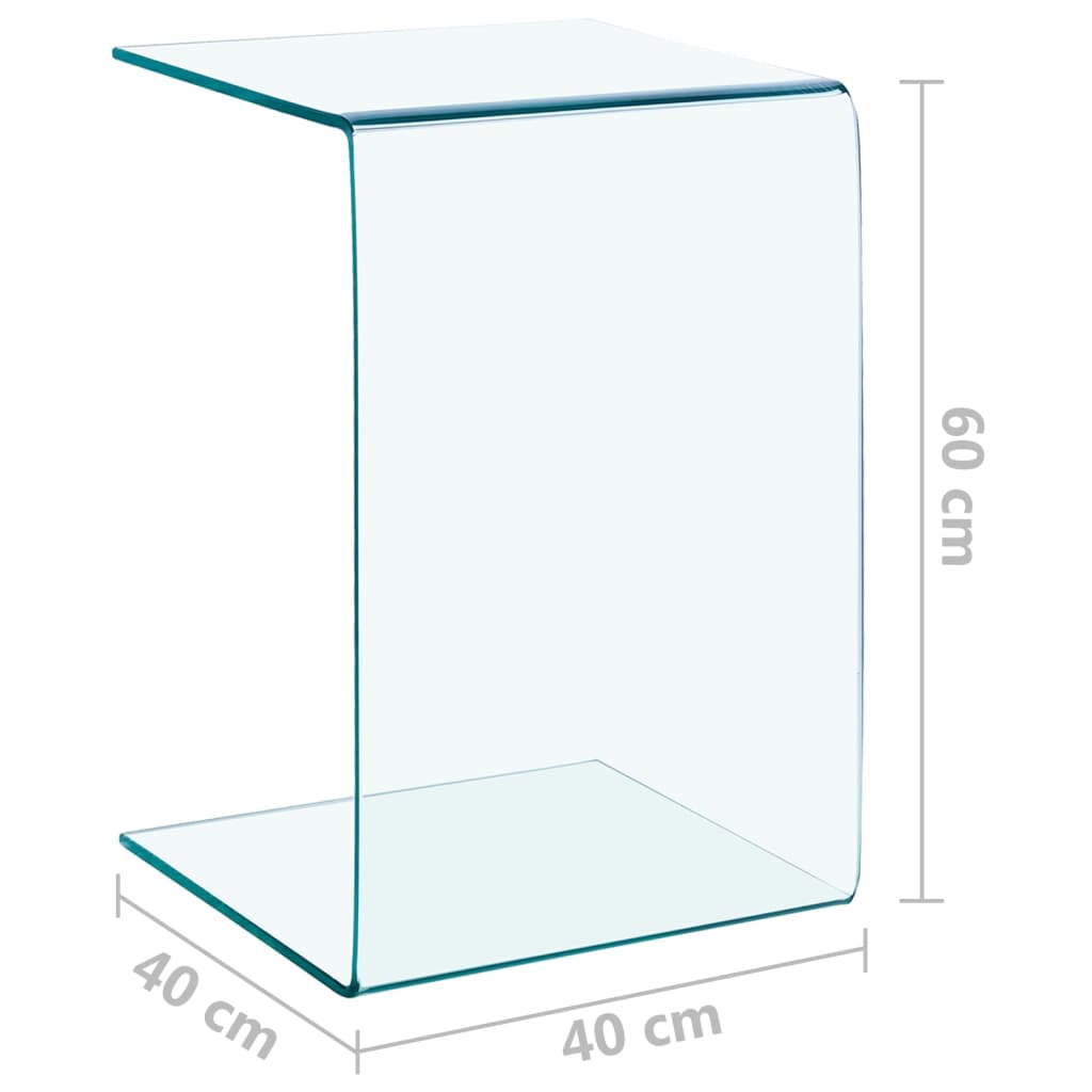 Mesa de apoio 40x40x60 cm vidro temperado