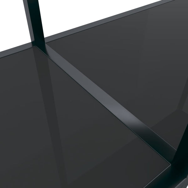 Mesa consola preto 180x35x75,5 cm vidro temperado