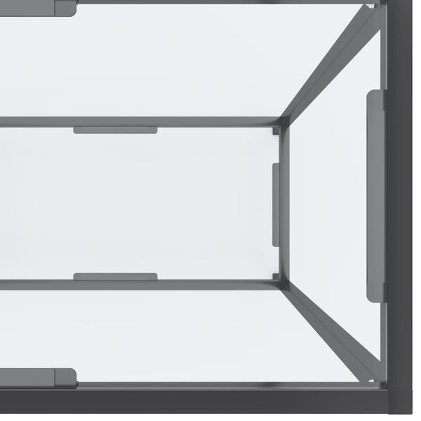 Mesa consola transparente 200x35x75,5 cm vidro temperado