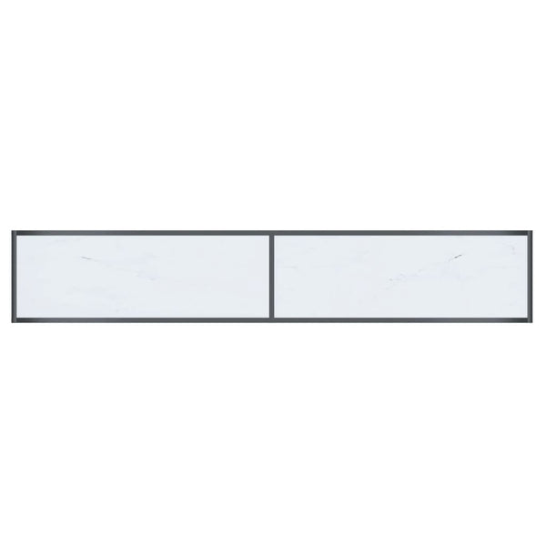 Mesa consola branco 200x35x75,5 cm vidro temperado