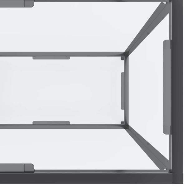 Mesa consola transparente 220x35x75,5 cm vidro temperado